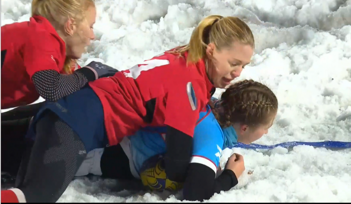 Russia win first snow rugby title